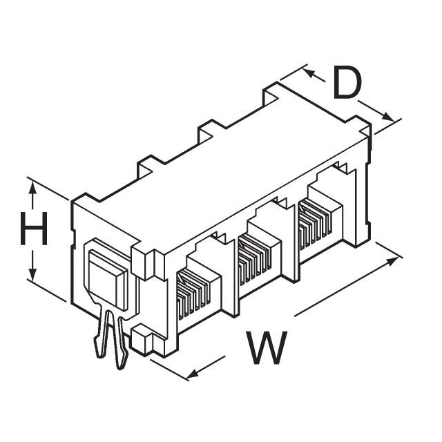 TM2REA-1806(50) Hirose Electric Co Ltd  Jack per connettori modulari